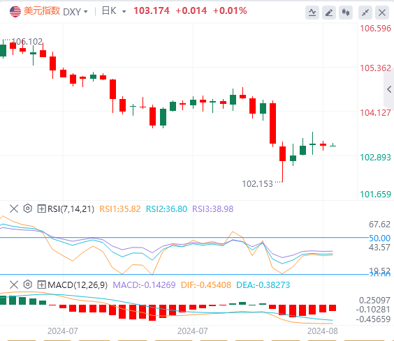 2024年8月12日亚盘外汇市场行情走势分析：美元指数徘徊在103上方，美国7月CPI绝对是爆点！